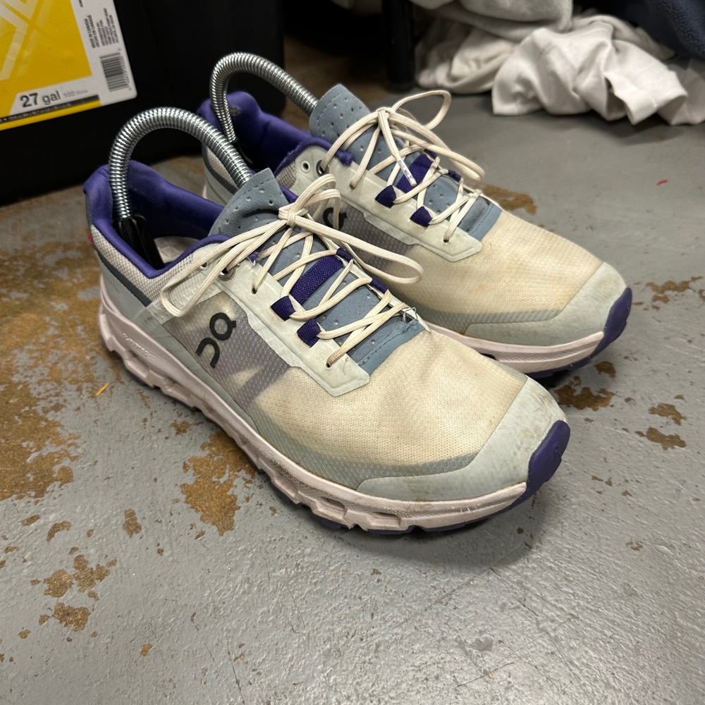 On Running Cloudventure Womens 8 Trail Running Shoes Ivory Purple Grey 22.99057‎